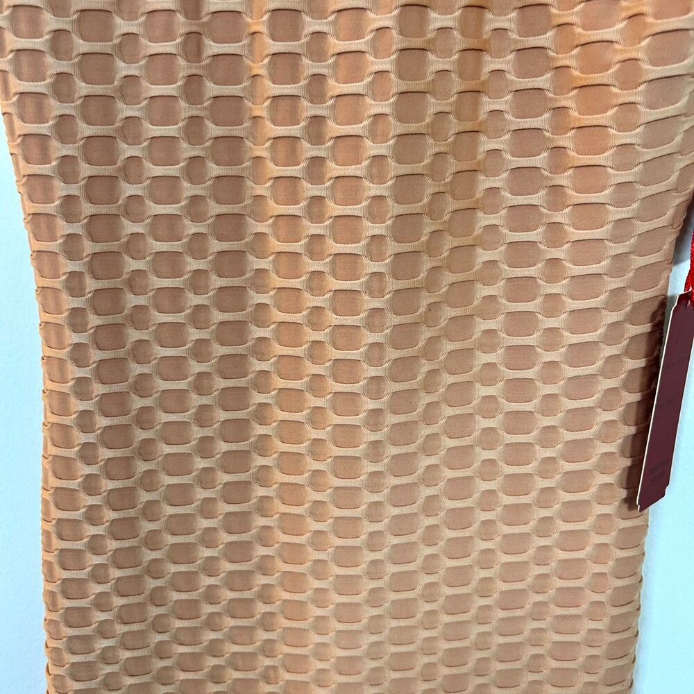 Roma Concept Jumpsuit Womens Large Nude Geometric Textured Scoop Neck Yoga NWT - Picture 8 of 13